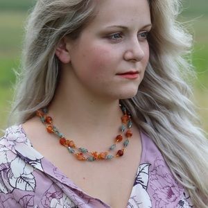 Handmade Swarovski crystal & gemstone necklace